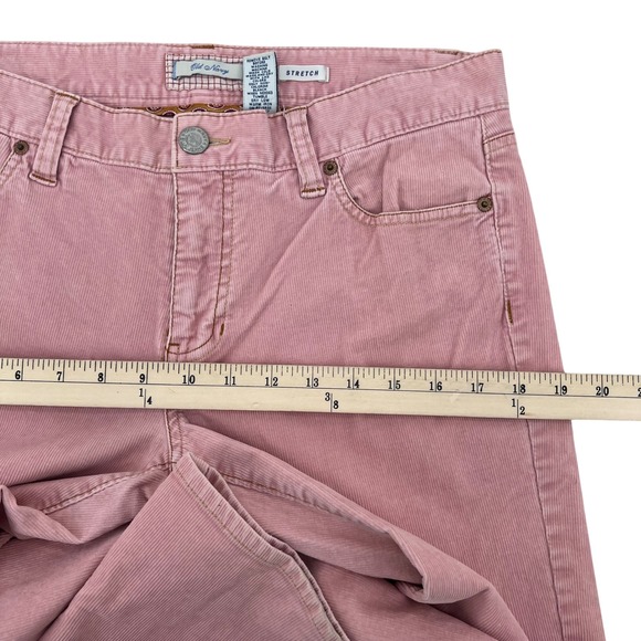 Old Navy Womens Pink Corduroy Stretch Bootcut Pants Size 8 Regular Mid Rise - Picture 5 of 8